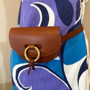 Madewell Brown Crossbody Bag with Gold Accent